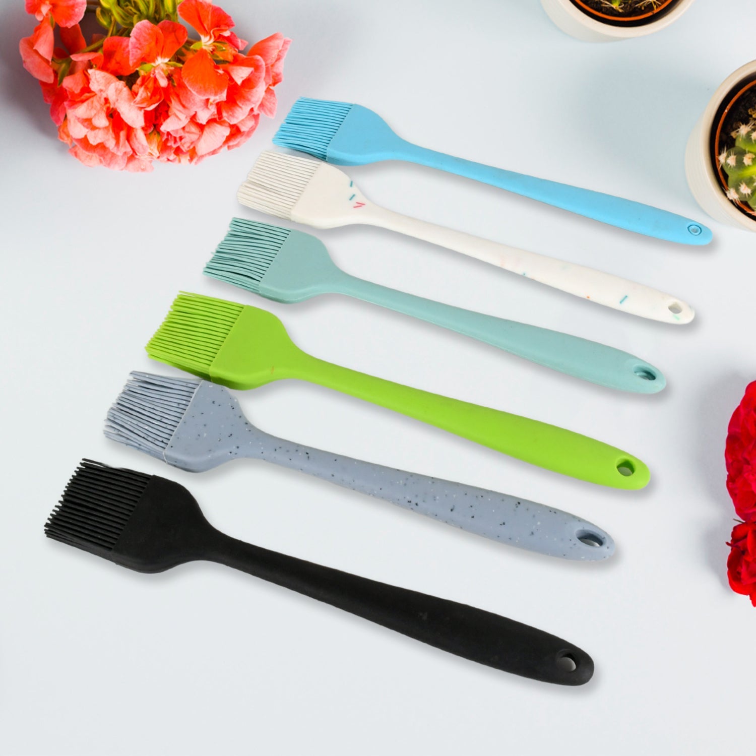 Multipurpose Silicone Spoon, Silicone Basting Spoon Non-Stick Kitchen Utensils Household Gadgets Heat-Resistant Non Stick Spoons Kitchen Cookware Items For Cooking and Baking (6 Pcs Set) Multipurpose Silicone Spoon, Silicone Basting Spoon Non-Stick Kitchen Utensils Household Gadgets Heat-Resistant Non Stick Spoons Kitchen Cookware Items For Cooking and Baking (6 Pcs Set)